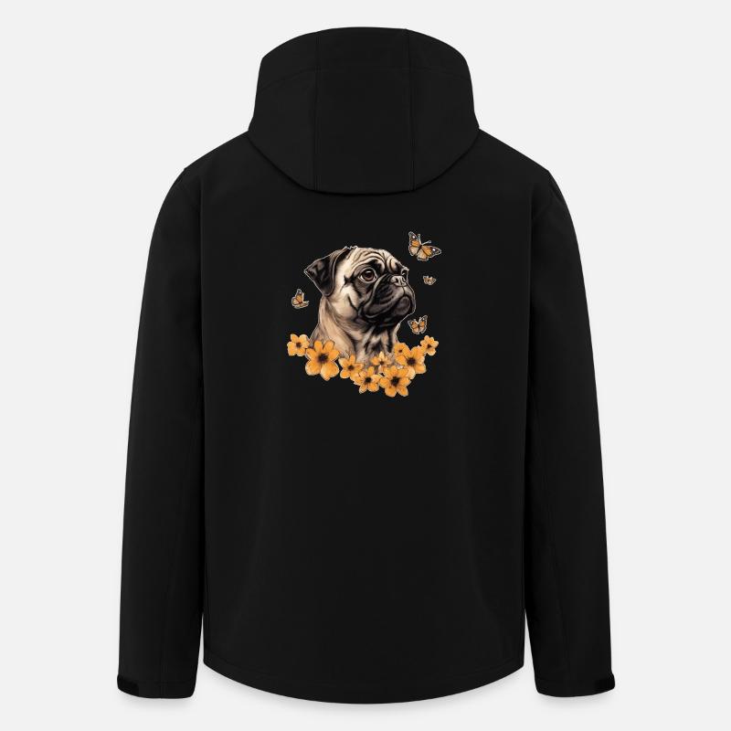Mops - Recycelte Männer Softshell-Jacke von Stanley/Stella - Schwarz