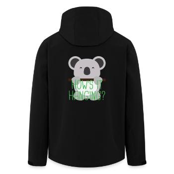 Koala 3 03 - Men’s Recycled Softshell Jacket by Stanley/Stella - black - Back - AI Model Male 185 light (185cm)