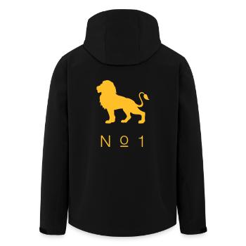 Erfolgreich sein Ziel errreichen T-Shirt Löwe - Recycelte Männer Softshell-Jacke von Stanley/Stella - Schwarz - Hinten - AI Model Male 185 light (185cm)