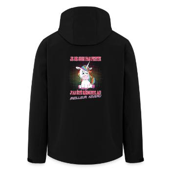 Licorne - Veste softshell homme en polyester recyclé Stanley/Stella - noir - Dos - AI Model Male 185 light (185cm)