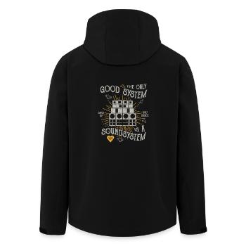 THE ONLY GOOD SYSTEM IS A SOUND SYSTEM GIFT - Men’s Recycled Softshell Jacket by Stanley/Stella - black - Back - AI Model Male 185 light (185cm)