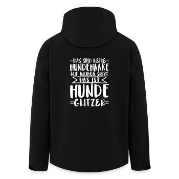 Das ist Hunde Glitzer - Recycelte Männer Softshell-Jacke von Stanley/Stella - Schwarz - Hinten - AI Model Male 185 light (185cm)