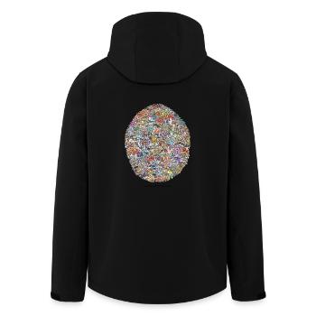 Mushroom of the Day - Men’s Recycled Softshell Jacket by Stanley/Stella - black - Back - AI Model Male 185 light (185cm)