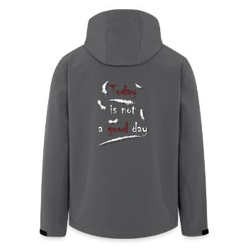 Heute ist es kein guter Tag - Recycelte Männer Softshell-Jacke von Stanley/Stella - Schwarz - Hinten - AI Model Male 185 light (185cm)