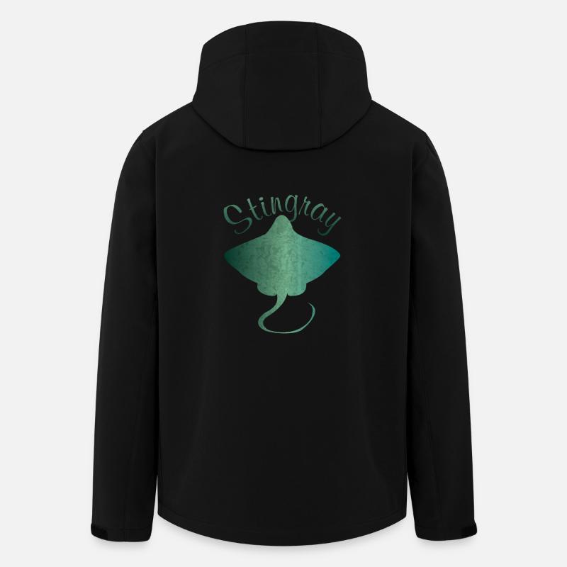 Rochen Stechrochen Stachelrochen Geschenk - Recycelte Männer Softshell-Jacke von Stanley/Stella - Schwarz