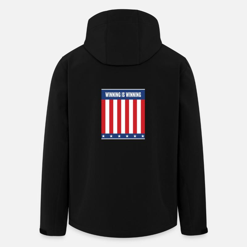 Gagner, c’est gagner - Veste softshell homme en polyester recyclé Stanley/Stella - noir