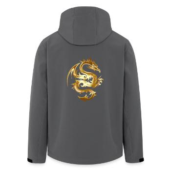 Golden Dragon - Men’s Recycled Softshell Jacket by Stanley/Stella - black - Back - AI Model Male 185 light (185cm)