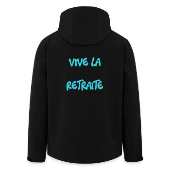 RETRAITE. RETRAITE. RETRAITEE. SENIOR. MAMIE. PAPY - Veste softshell homme en polyester recyclé Stanley/Stella - noir - Dos - AI Model Male 185 light (185cm)