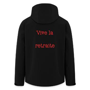 RETRAITE. RETRAITE. RETRAITEE. SENIOR. MAMIE. PAPY - Veste softshell homme en polyester recyclé Stanley/Stella - noir - Dos - AI Model Male 185 light (185cm)