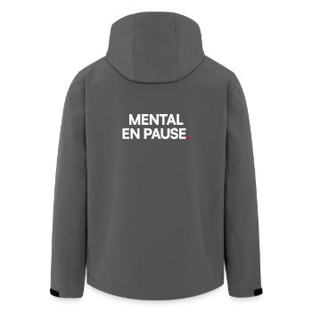 Mental pause - Men’s Recycled Softshell Jacket by Stanley/Stella - anthracite - Back - AI Model Male 185 light (185cm)