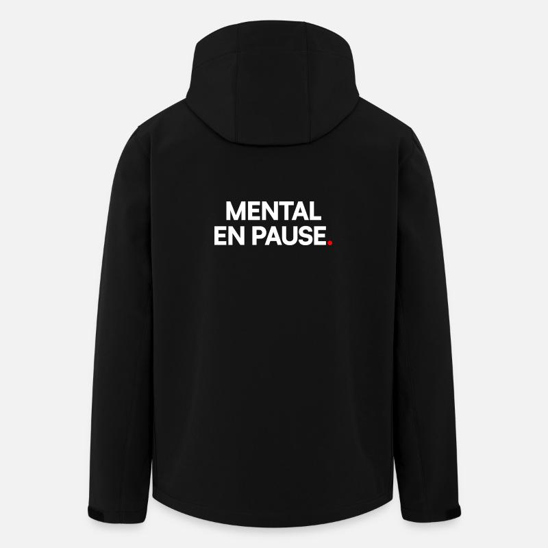 Mental en pause - Veste softshell homme en polyester recyclé Stanley/Stella - noir