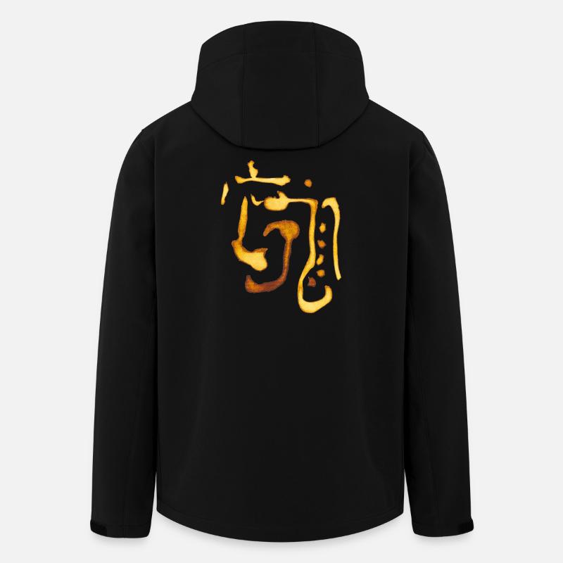 Indians pattern - Men’s Recycled Softshell Jacket by Stanley/Stella - black