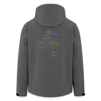 Deutschland Karte - Recycelte Männer Softshell-Jacke von Stanley/Stella - Schwarz - Hinten - AI Model Male 185 light (185cm)