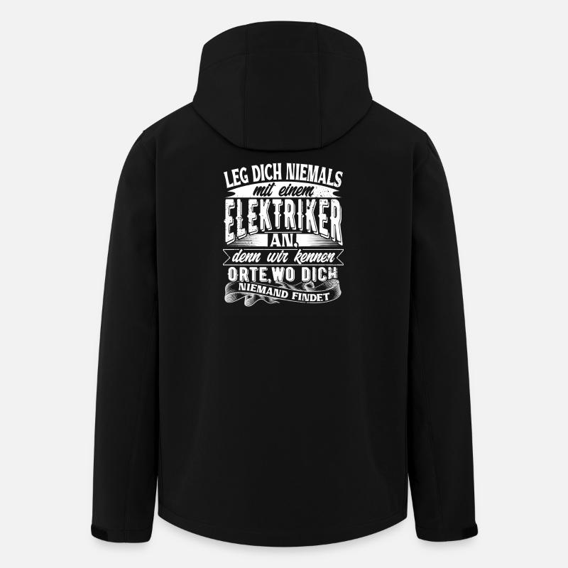 Elektriker - Recycelte Männer Softshell-Jacke von Stanley/Stella - Schwarz