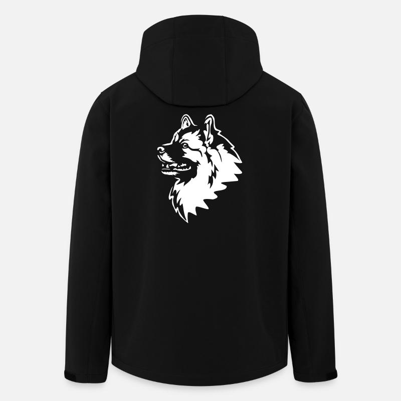 Wolfsspitz Head "Black Edition" - Men’s Recycled Softshell Jacket by Stanley/Stella - black