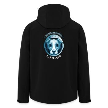 Chienne Laika - Veste softshell homme en polyester recyclé Stanley/Stella - noir - Dos - AI Model Male 185 light (185cm)