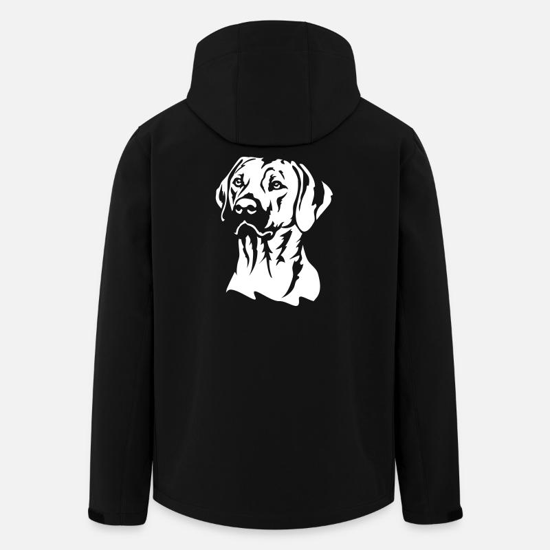 Rhodesian Ridgeback Kopf "Black Edition" - Recycelte Männer Softshell-Jacke von Stanley/Stella - Schwarz