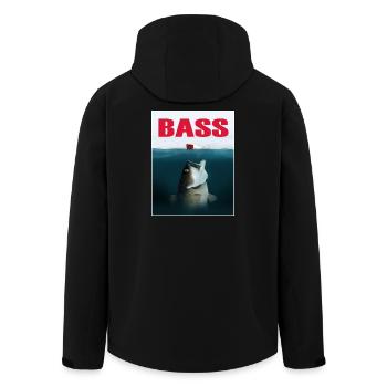BASS ATTACK - Men’s Recycled Softshell Jacket by Stanley/Stella - black - Back - AI Model Male 185 light (185cm)