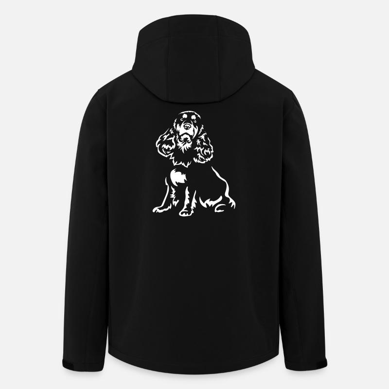 Cocker Spaniel "Black Edition" - Recycelte Männer Softshell-Jacke von Stanley/Stella - Schwarz