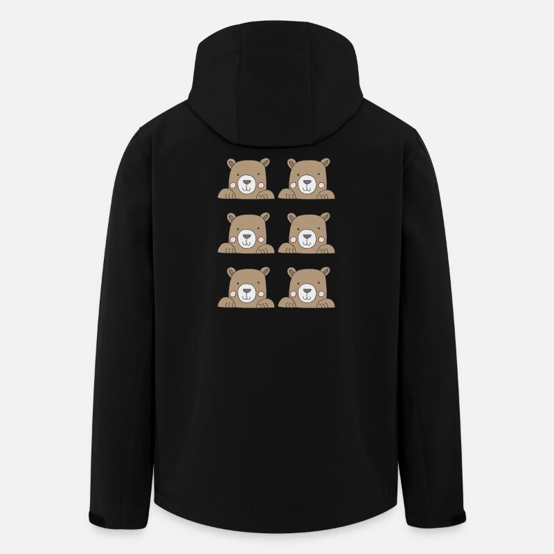 bärenkopf 6fach - Recycelte Männer Softshell-Jacke von Stanley/Stella - Schwarz