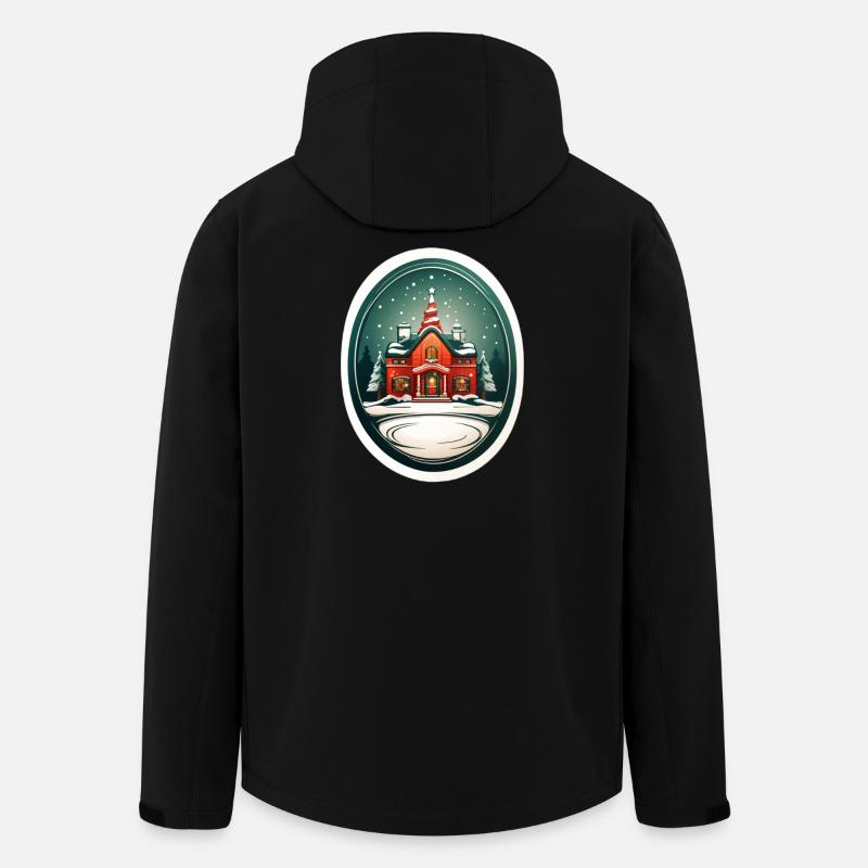 Cabane de Noël - Veste softshell homme en polyester recyclé Stanley/Stella - noir