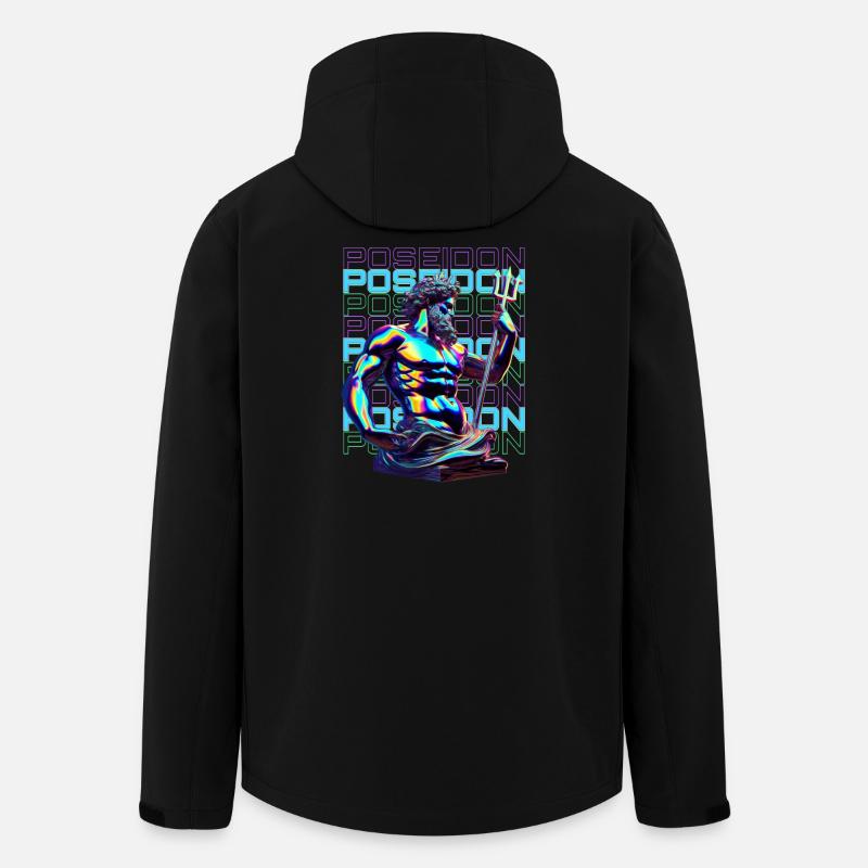 Neon Poseidon Trident - Recycelte Männer Softshell-Jacke von Stanley/Stella - Schwarz