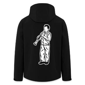 Clarinette Garçon - Veste softshell homme en polyester recyclé Stanley/Stella - noir - Dos - AI Model Male 185 light (185cm)