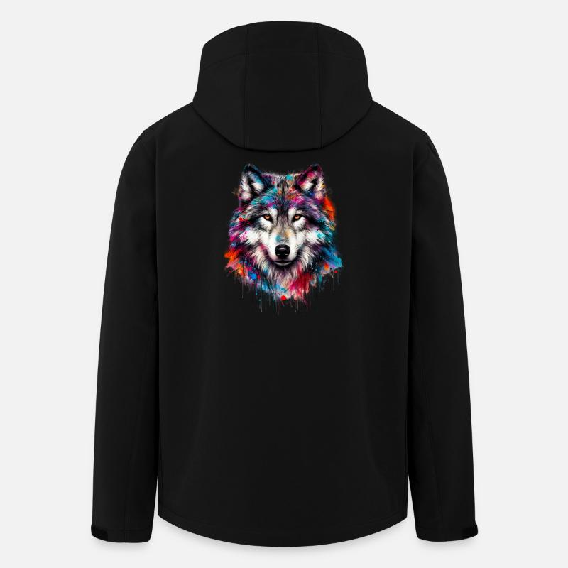 Loup - Veste softshell homme en polyester recyclé Stanley/Stella - noir