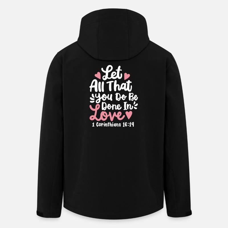 Christlicher Bibelvers Motivierend - Recycelte Männer Softshell-Jacke von Stanley/Stella - Schwarz