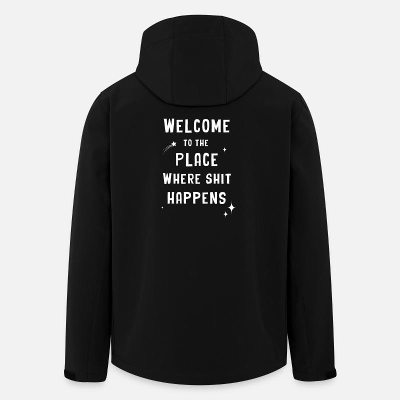 Bienvenue dans les lieux - Veste softshell homme en polyester recyclé Stanley/Stella - noir