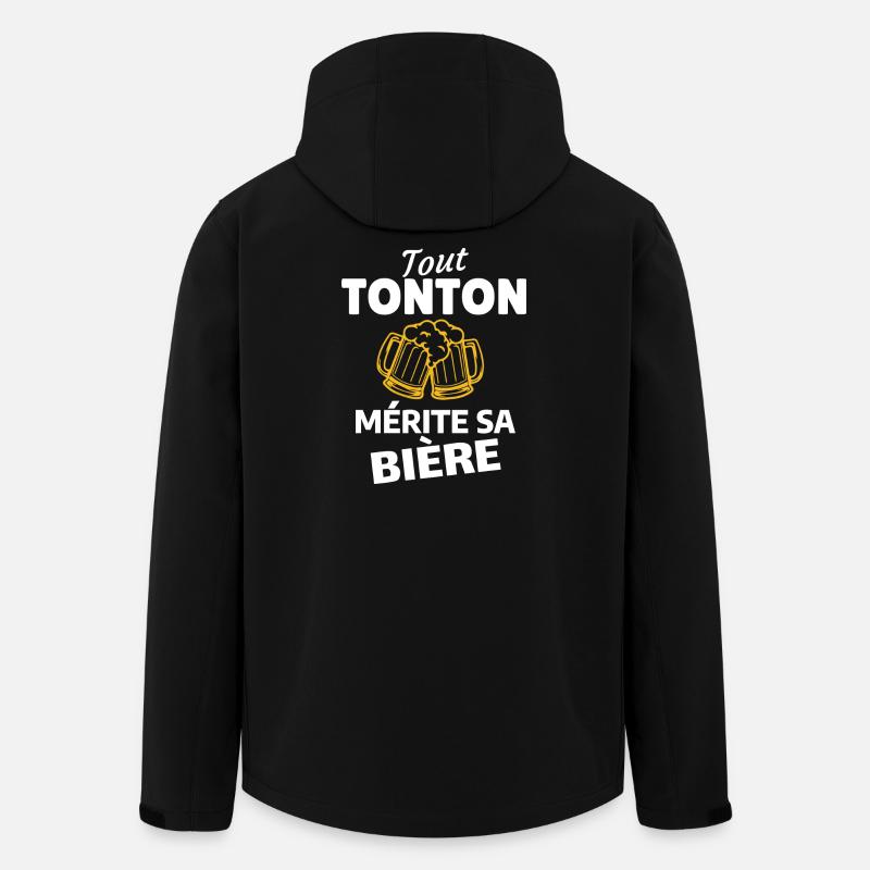 Jeder Onkel verdient sein Bier - Recycelte Männer Softshell-Jacke von Stanley/Stella - Schwarz