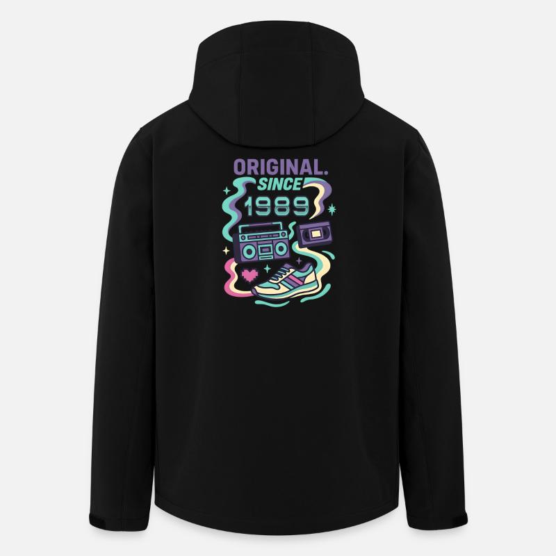Original depuis 1989. Année de naissance 1989 - Veste softshell homme en polyester recyclé Stanley/Stella - noir