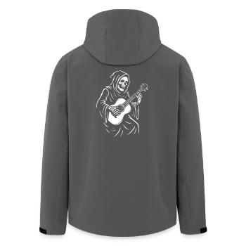 Sensenmann spielt Gitarre Design - Recycelte Männer Softshell-Jacke von Stanley/Stella - Schwarz - Hinten - AI Model Male 185 light (185cm)