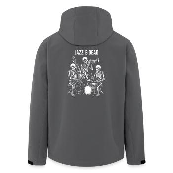 Dead Jazz Skeleton Band Design - Men’s Recycled Softshell Jacket by Stanley/Stella - anthracite - Back - AI Model Male 185 light (185cm)