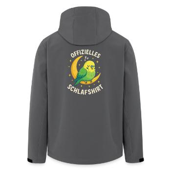 Offizielles Wellensittich Schlafshirt - Recycelte Männer Softshell-Jacke von Stanley/Stella - Schwarz - Hinten - AI Model Male 185 light (185cm)
