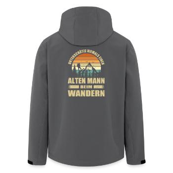 Tenue d’alpinisme en plein air - Veste softshell homme en polyester recyclé Stanley/Stella - noir - Dos - AI Model Male 185 light (185cm)