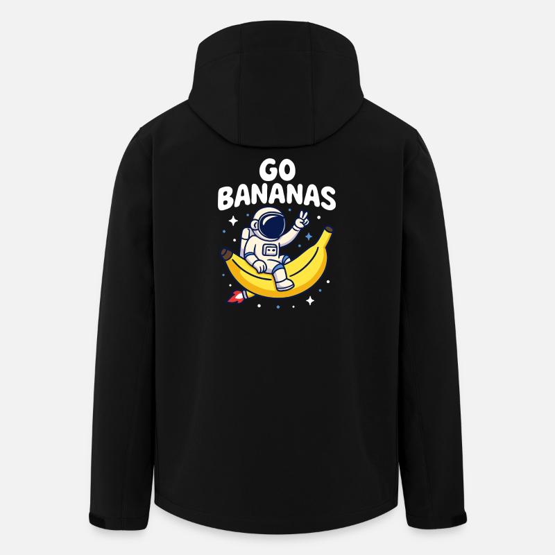 Go Bananas Astronaut Banana - Men’s Recycled Softshell Jacket by Stanley/Stella - black