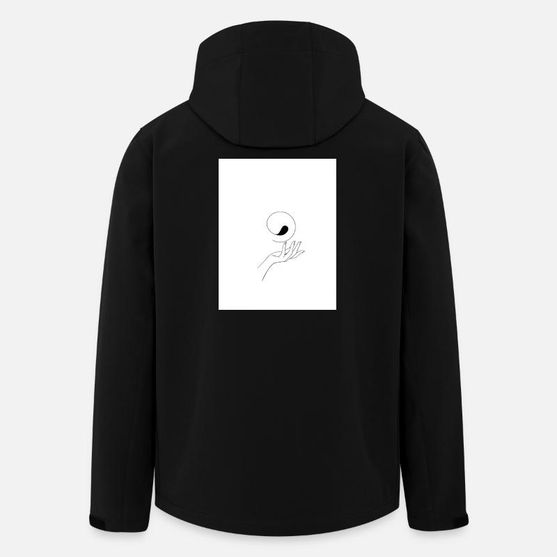 Yin yang Hand - Recycelte Männer Softshell-Jacke von Stanley/Stella - Schwarz