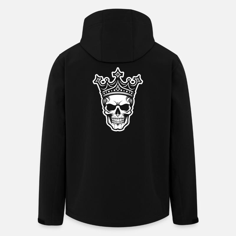 Crâne Roi Couronne Crâne - Veste softshell homme en polyester recyclé Stanley/Stella - noir