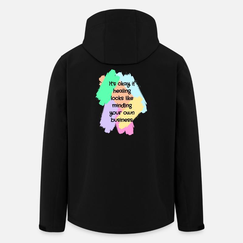 Healing Boundaries Slogan - Veste softshell homme en polyester recyclé Stanley/Stella - noir