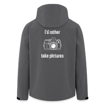 Drôle de photographie Jeu de mots Camera Lover Gift Design - Veste softshell homme en polyester recyclé Stanley/Stella - noir - Dos - AI Model Male 185 light (185cm)