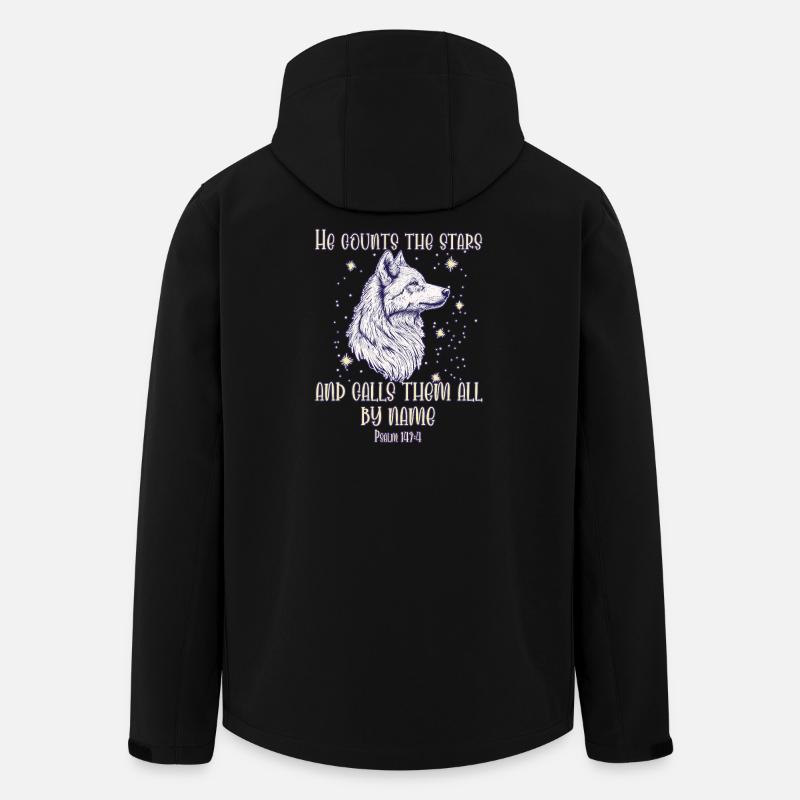 Bibelvers Christlich Religiös  - Recycelte Männer Softshell-Jacke von Stanley/Stella - Schwarz