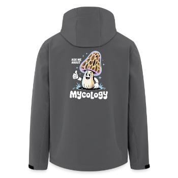 Mushroom Scientist Ask Me About Mycology - Recycelte Männer Softshell-Jacke von Stanley/Stella - Schwarz - Hinten - AI Model Male 185 light (185cm)