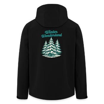 Pins du pays des merveilles hivernales - Veste softshell homme en polyester recyclé Stanley/Stella - noir - Dos - AI Model Male 185 light (185cm)
