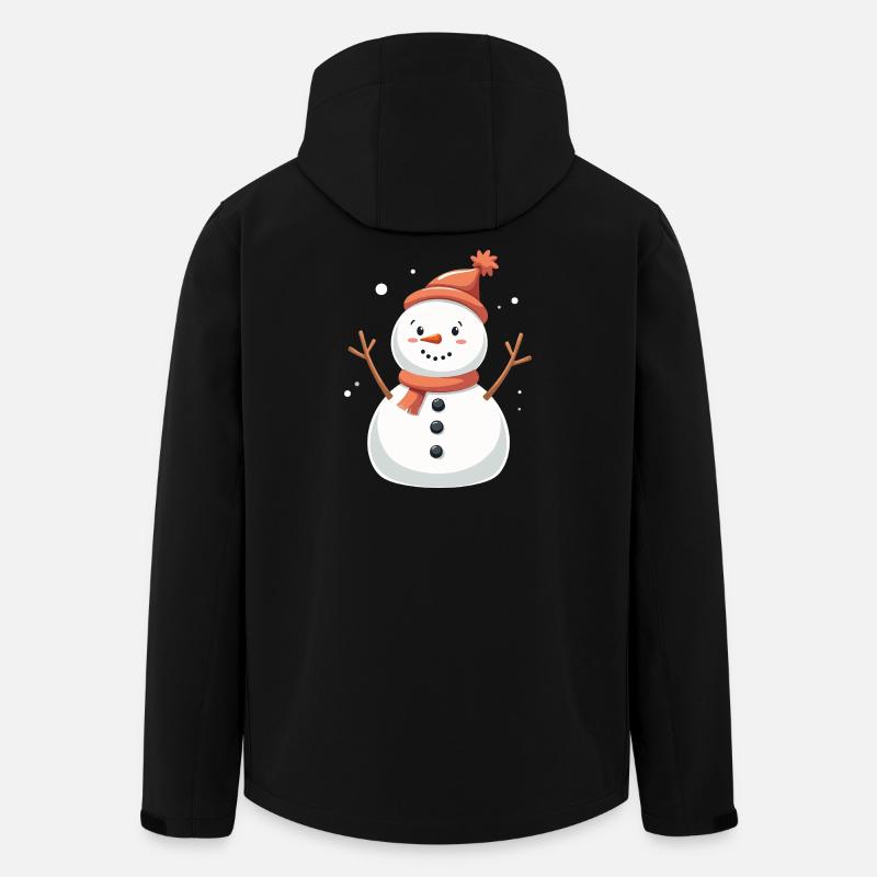 Schneemann, gemütliche Winterlaune - Recycelte Männer Softshell-Jacke von Stanley/Stella - Schwarz