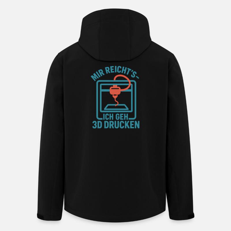Mir reicht's ich geh 3D drucken - Recycelte Männer Softshell-Jacke von Stanley/Stella - Schwarz