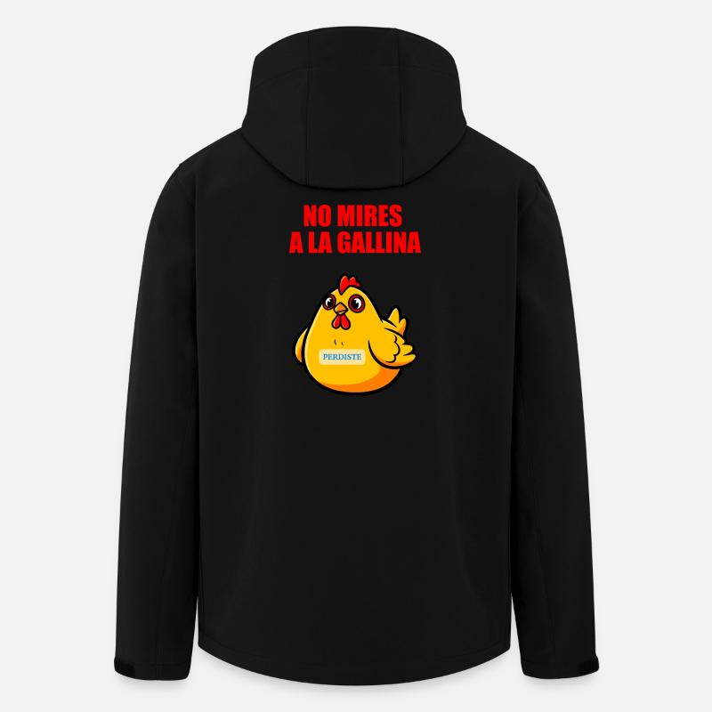 Ne regarde pas la poule - Veste softshell homme en polyester recyclé Stanley/Stella - noir