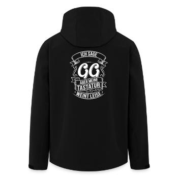 Je dis GG, mais le clavier crie - Veste softshell homme en polyester recyclé Stanley/Stella - noir - Dos - AI Model Male 185 light (185cm)