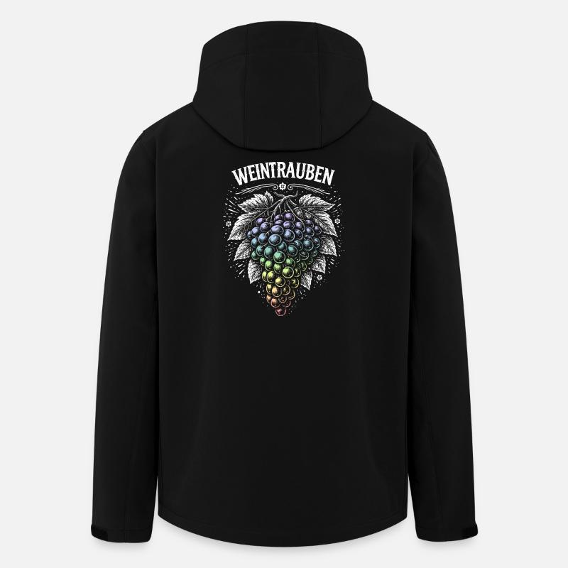 Weintrauben Regenbogen Motiv - Recycelte Männer Softshell-Jacke von Stanley/Stella - Schwarz