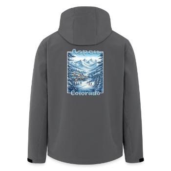 Aspen Colorado Wintersport Ski Snowboard Winterurl - Recycelte Männer Softshell-Jacke von Stanley/Stella - Anthrazit - Hinten - AI Model Male 185 light (185cm)